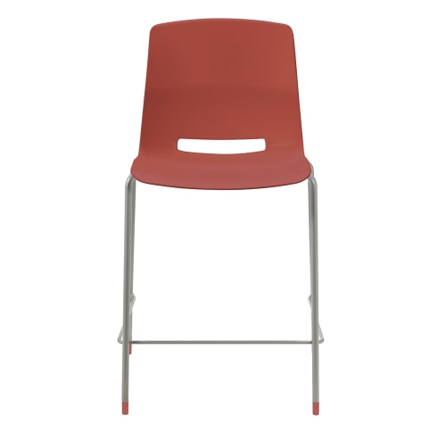 KFI Studios Imme Stacking Barstool, 25" Seat Height, Coral